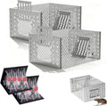 Eaglever Mouse TrapEaglever Stainless Steel Mouse Trap Stainless Steel Continuous Mouse Cage Trap Easy to Set Mice Catcher for Indoor and Outdoor (2)