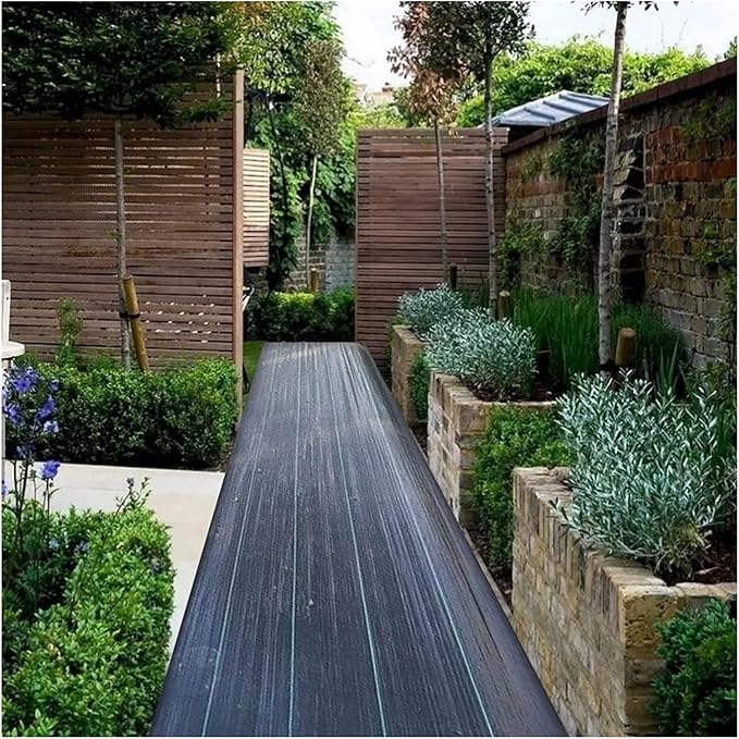 HHYTR Heavy Duty Weed Control Membrane for Garden Patio &amp Driveway - Durable Ground Cover Fabric(1.8mx100m)