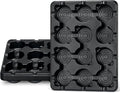 homenote 4 Inch Seed Starting Trays 5 Pack 12-Cell Seedling Starter Trays for Indoor Outdoor Growing Plant Starter Germination Trays for Pots Seedlings Compatible with 4 Nursery Pots