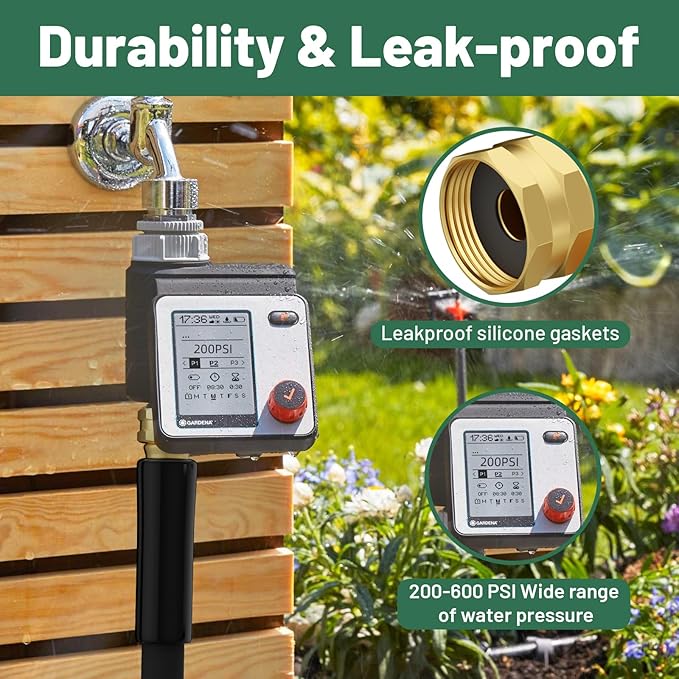 Garden Hose 75 ft x 5/8 in Heavy Duty Water Hose Flexible and Durable Lightweight Rubber Hybrid Hose Leak-Free Connections Male to Female 3/4'' Brass Fittings for Patio Lawn Black