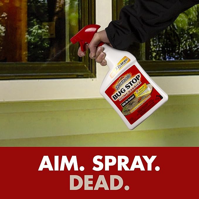 Spectracide Bug Stop Home Barrier 32 oz - 6 Count Ready-To-Use Indoor Plus Outdoor Insect Control Brown