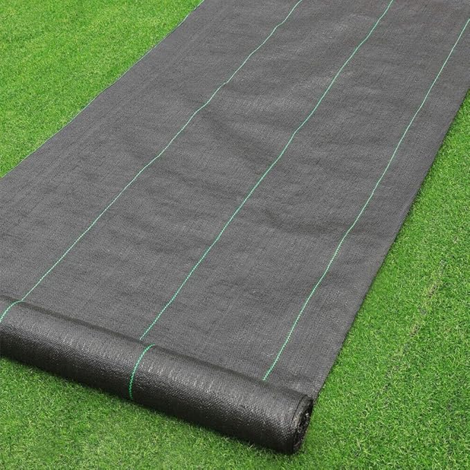 Weed Barrier Landscape Fabric Heavy Duty Woven Weed Control Cloth Woven Geotextile Fabric for Underlayment Gardening Ground Commercial Driveway Weed Block Cover Mat (4x300 Feet)
