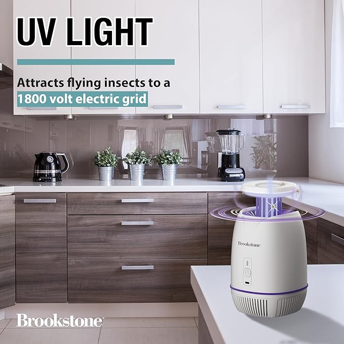 Trap &amp Zap Insect Catcher with Vacuum Suction - High-Efficiency UV Light Attractor and Quiet Fan