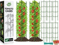 Halatool 63 inch Tall Tomato Cage 8 Pack Adjustable Tomato Cages for Garden Garden Stakes Tomatoe Trellis for Pots Tomatoes Plant Support for Raised Garden Bed &amp Vegetables Flowers