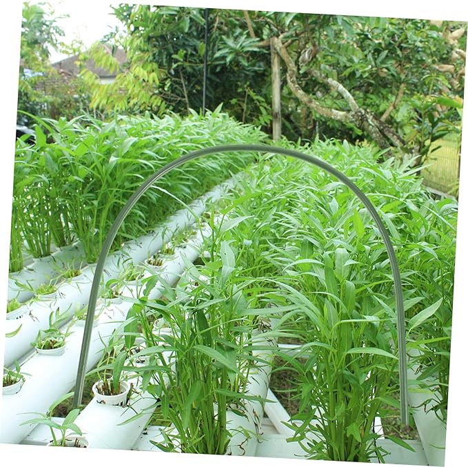 Alasum 5PCS Plastic Coated Steel Garden Hoops for Greenhouse Arch Shaped Supports for Gardening Use Sturdy and Sturdy Tunnel Holders Random Style