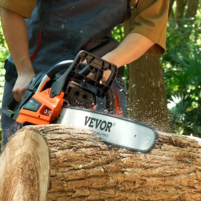 VEVOR Gas Chainsaw 58CC 2-Cycle Gasoline Powered Chainsaw 20 Inch Handheld Cordless Petrol Chain Saws For Forest Wood Garden and Farm Cutting Use