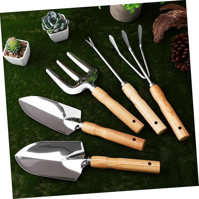 BESPORTBLE Garden Tool Set with Comfortable Grip Durable Stainless Steel and Variety of Shovels Gardening Kit for Women and Garden Enthusiasts