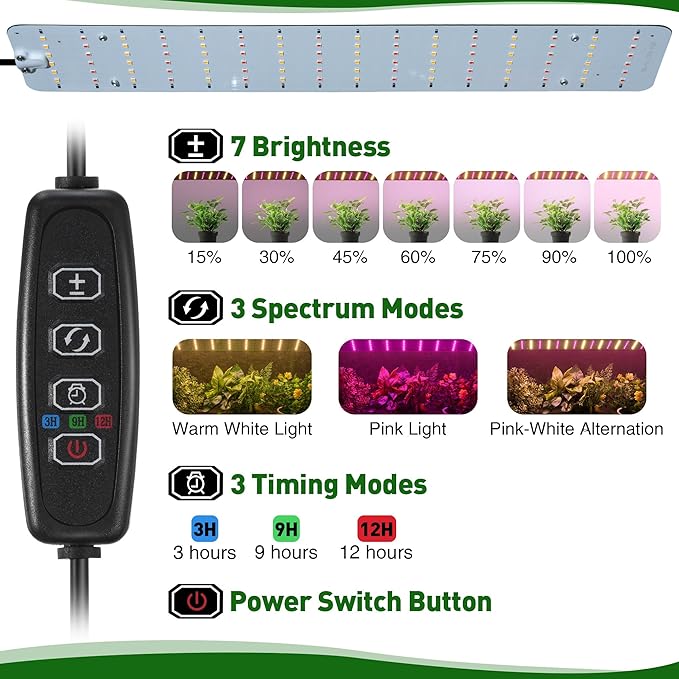 Meonum Mini Greenhouse for Indoor Outdoor Portable Green House with 15W Plant Dimmable LED Grow Lights Timer 3 Light Color Mode for Indoor Outdoor Seed Starter Tray(23.6x15.7x19.6)