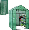 Walk-in Greenhouse Replacement Cover with Roll-Up Zipper Door 56×56×76 inch PE Greenhouse Cover Protect Outdoor Gardening Plants from Cold FrostWaterproof and UV Resistant(Frame Not Include)