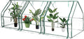 Gardenised Green Outdoor Waterproof Portable Plant Greenhouse with 2 Clear Zippered Windows Large