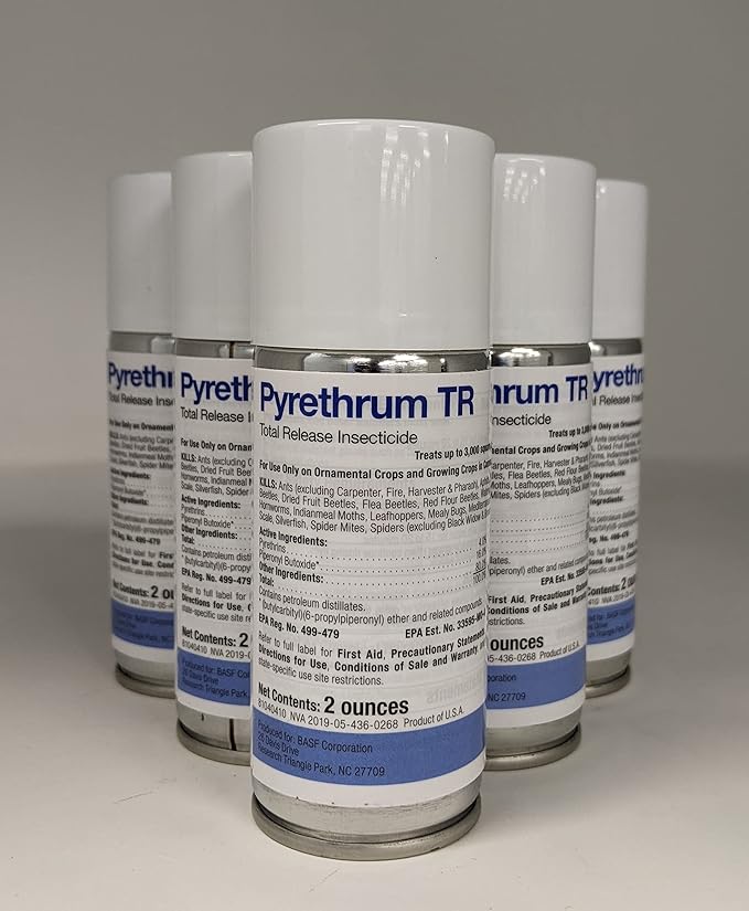 BASF Pyrethrum TR Total Release Fogger - Botanical Insecticide - 6 Count Pack - 6000 Sq Ft Coverage