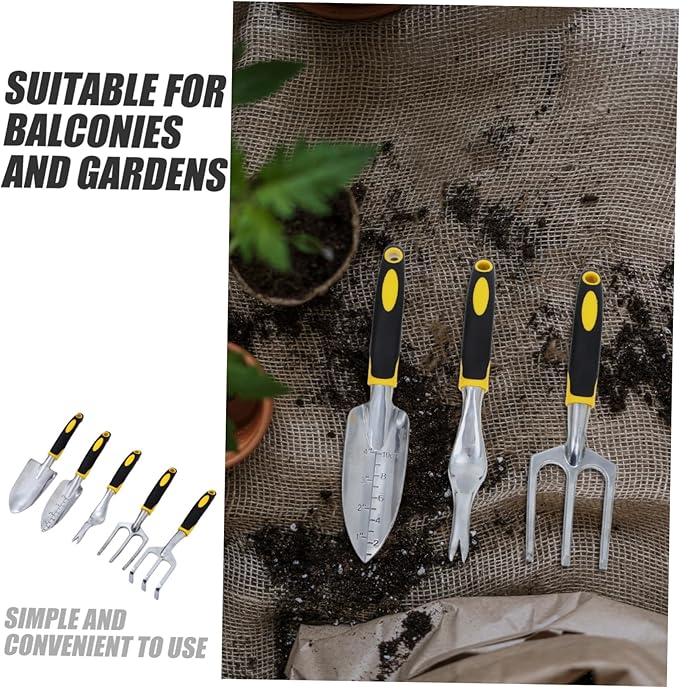 KESYOO 1set Heavy Duty Garden Tool Set Ergonomic Grip Includes Spading Fork Garden Trowel and Hand Shovel for Weeding Digging and Transplanting