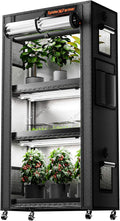 Spider Farmer 2025 Plant Stand with Grow Lights 4-Tier Plant Shelf with 6Pcs 2ft Full Spectrum LED Lamp and Grow Tent for Veg Seed Starting Plants Growth Greenhouse 28Lx14Dx59H (Update)