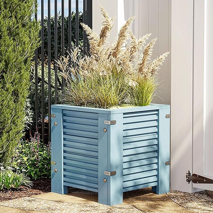 Wooden Garden Bed Planter Garden Boxes Outdoor Deep Root Planter Raised Bed for Vegetables Flowers Herbs