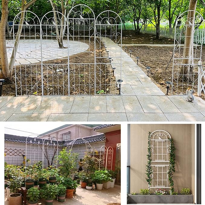185X52CM Large Garden Trellises For Climbing PlantsRustproof Plants SupportMetal Fence Trellis For Rose Vines Climbing Plants Flower Vegetables Clematis Outdoor Patio Lawn Yard Decoration ( Color :