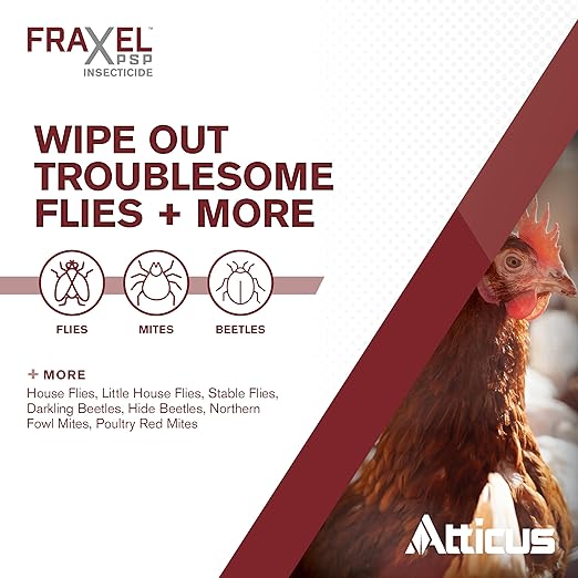 Atticus Fraxel PSP Insecticide (8-oz) - Compare to Elector PSP - Kill Mites Lice Flies Beetles in &amp Around Chicken Coops &amp Other Livestock Areas