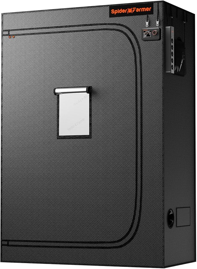Spider Farmer 4.6x2.3 Grow Tent 2025 New 55x28x80 with Hook for Controller and Power Strip Enlarged View Window 1680D Thicken Mylar Canvas for Indoor Hydroponic Growing SF2000 SE4500 G4500