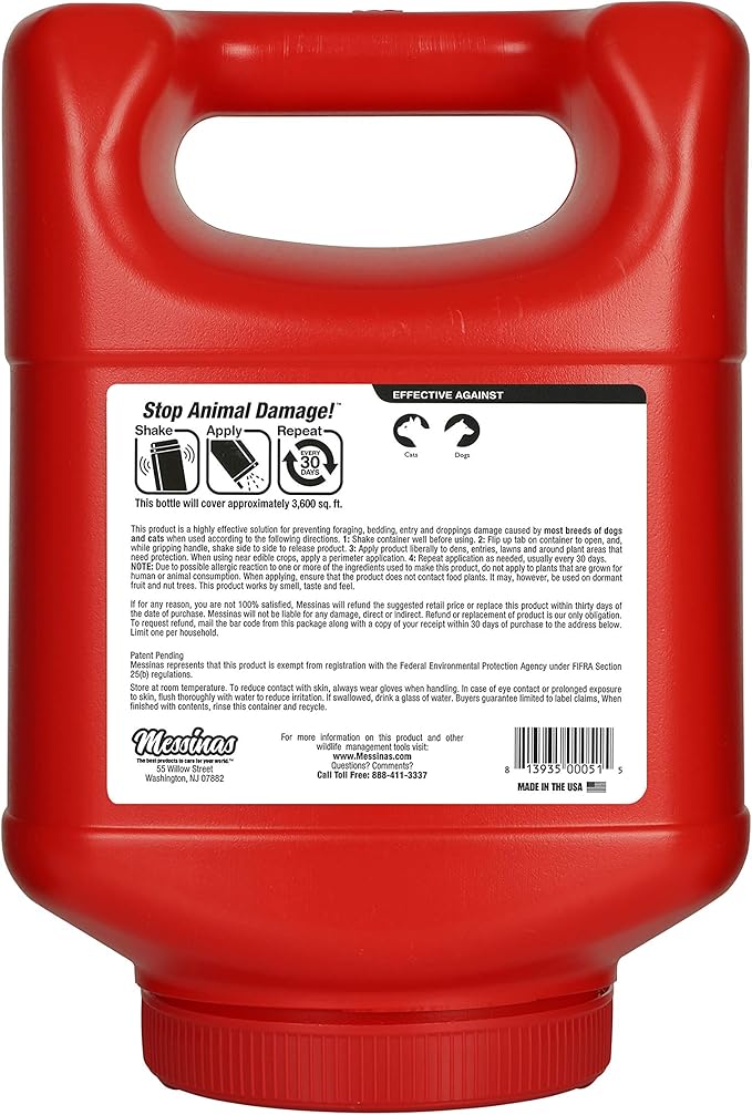 Animal Stopper Granular Animal Repellent All Natural Effective All Year Round Safe for People and Pets No Harsh Chemicals Ready to Use Garden Animal Repellent - 5 lb. Shaker Jug