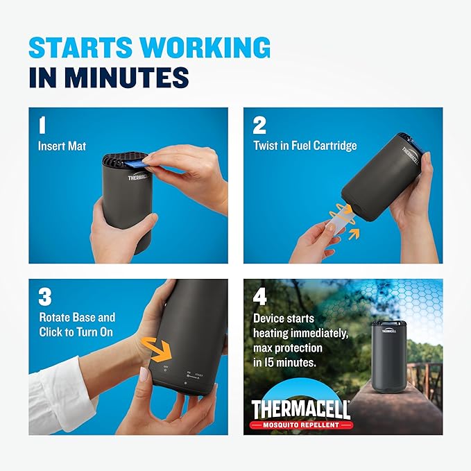 Thermacell Mosquito Repellent Refills Compatible with Any Fuel-Powered Thermacell Repeller Highly Effective Long Lasting No Spray or Mess 15 Foot Zone of Mosquito Protection