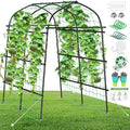 Garden Arch Trellis for Climbing Plants Outdoor 7ft Extra Tall Metal Walkway Trellis Cucumber Arch Trellis Archway Arbor Tunnel Large Trellis for Climbing Vines Vegetable Grape Garden Raise Bed