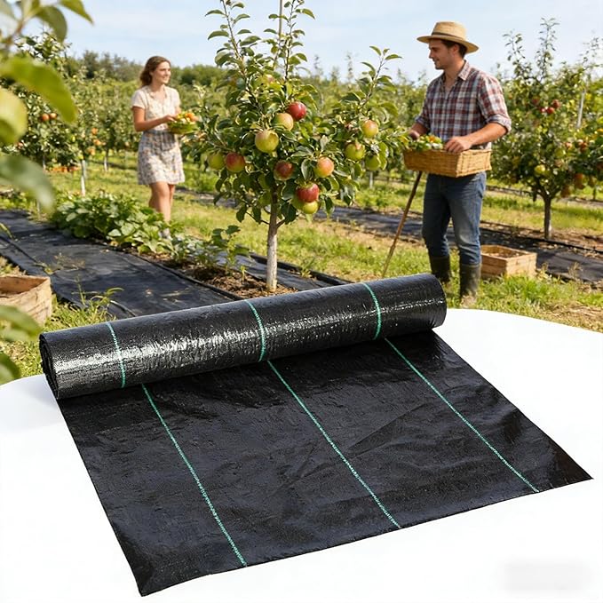 Landscape Fabric for Gravel - Garden Blocker Sheet | 1.6x164ft Ground Cover Fabric with Heavy Duty Material Sturdy Barrier Layer for Vegetable Beds Flower Gardens Greenhouse Landscaping