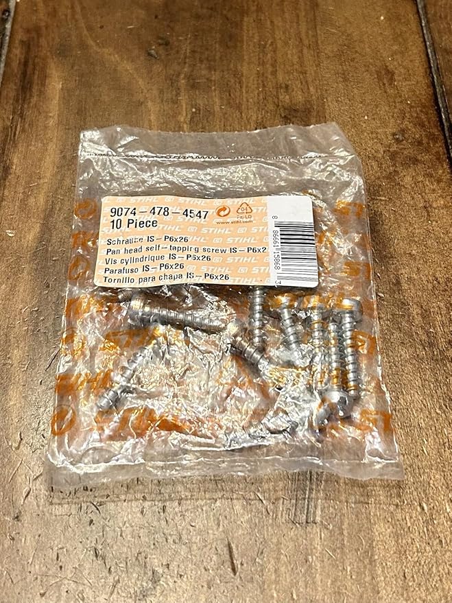 Replacement for STIHL NEW Genuine Self-tapping Screw (4-Pack) P6x26 BR600 9074-478-4547 OEM