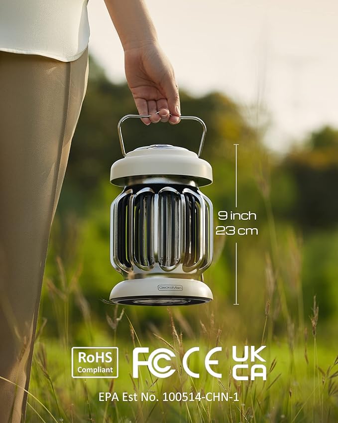 GeckoMan Hybrid Spectrum Waterproof Switch Bug Zapper Outdoor Bug Zapper Indoor Mosquito Repellent Outdoor Patio Mosquito Zapper Electric Fly Zapper Fruit Fly Trap for Indoors Killer