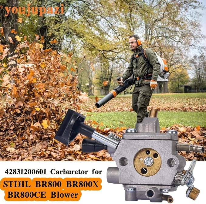 4283-120-0601 BR800 Carburetor kit with Spark Plug Primer Bulb Fuel Filter kit for STIHL BR800 BR800X BR800CE Blower 4283 120 0601 42831200601 carb