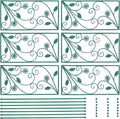 GLEAVI Decorative Garden Trellis for Climbing Plants 7-bar 6-Panel Outdoor Plant Support Screen 114cm X 45cm Vertical Climbing Rack for Potted Flowers and Vines