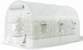 Quictent 10x7x7 FT Essential Greenhouse for Outdoors Portable Walk-in Tunnel Hoop House with 6 Screen Windows &amp Zipper Door Heavy Duty Frame for Garden Plant Vegetable White