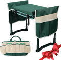 Foldable Garden Kneeler and Seat with Wide Soft Cushion EVA Foam Pad Large Tool Bag – Comfortable Stool for Women Gardeners &amp Seniors Perfect Gardening Gifts