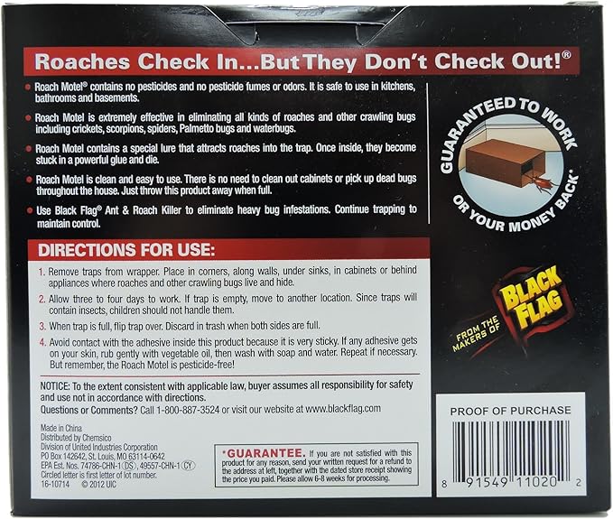 Black Flag TAT Roach Motel Traps 2-count Packages (Pack of 6)