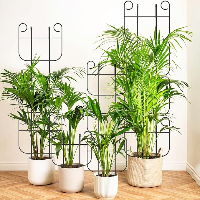 8 Pack Trellis for Climbing Plants Indoor Expandable Small Metal Trellis for Potted Plants Flowers Vine Ivy Sturdy Houseplant Pothos Plant Climber Support