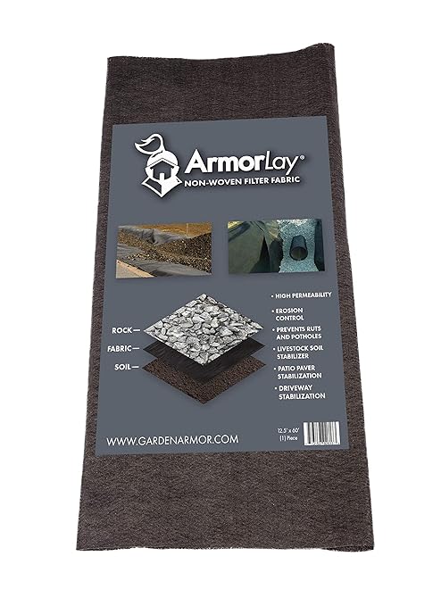 Polyester Filter Fabric (12.5' X 60') - High Flow Rate - Erosion Control - Commercial Grade