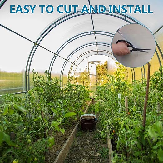 Rocomoco 32.8Ft x 3.28Ft Polycarbonate Sheet UV Resistant Clear Roofing Panels Insulated Rainproof Greenhouse Panels Suitable for Pergola Gardening Farming Sunroom