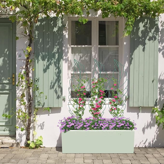 3 Pack 59x16in Metal Garden Trellis for Climbing Plants Large Trellis for Climbing Plants Outdoor Roses Vegetables Vines Flowers Support Large Decorative Outdoor Trellis