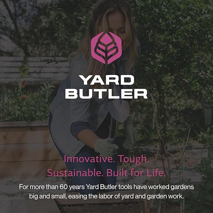 Yard Butler Terra Garden Hand Tools - Weeding Hand Tiller Tool for Efficient Gardening - Weed Remover Tool for Lawn &amp Garden Care - Durable Gardening Accessory Planter