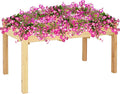 Sunnydaze 48.5-Inch Wood Raised Garden Bed - Outdoor Rectangular Elevated Planter Box with 2 Drainage Holes