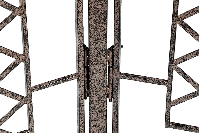 H Potter 3-Panel Garden Privacy Screen Trellis 88 lb Heavy Iron Freestanding Landscape Structure 75 Wide GAR573L