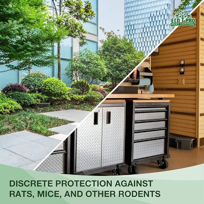Rat Bait Stations 2-Pack | Refillable Outdoor Mouse Bait Station with Locks &amp Keys | Weather-Resistant Rodent Bait Box for Indoor &amp Outdoor | Pet &amp Kid-Safe Rat Trap Alternative - Large Si