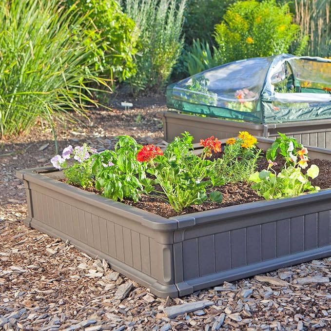 LIFETIME 60065 Raised Garden Bed 4 by 4 Feet 1 Bed