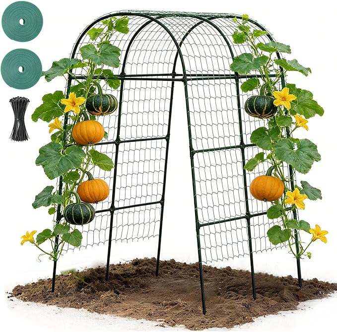 Suteck Garden Arch Trellis 7.5FT Tall – Garden Trellis for Climbing Plants Outdoor Arch Trellis for Vegetables Roses &amp Vines Easy Assembly for Backyard Pathway &amp Patio