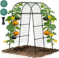 Suteck Garden Arch Trellis 7.5FT Tall – Garden Trellis for Climbing Plants Outdoor Arch Trellis for Vegetables Roses &amp Vines Easy Assembly for Backyard Pathway &amp Patio