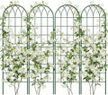 4 Pack Metal Garden Trellis for Climbing Plants Green Metal Garden Trellis for Vines Plant Rose Vegetable SupportLarge Decorative Outdoor Trellis