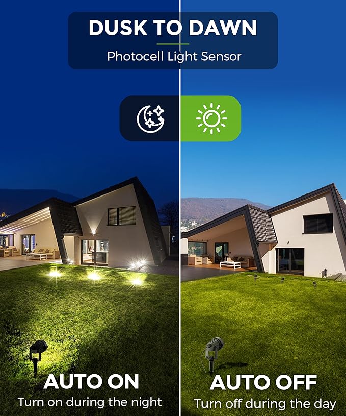 LOHAS Landscape Spot Lights Outdoor 5w 2pack+Flood Lights Outdoor 50W 2pack