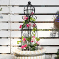Garden Obelisk Trellis for Climbing Plants - 27.1 x 7.8 -Durable Metal Design Rust-Proof Ideal for Indoor &amp Outdoor Use Perfect for Roses Topiaries and Garden Decor