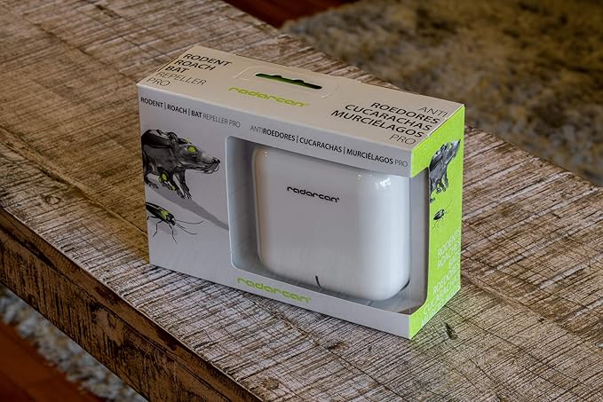 RADARCAN® PRO Powerful Ultrasonic Repellent for Bats Rodents Squirrels Roaches – Plug-in Rat Deterrent for Home Attic Garage Warehouse &amp Industry. Made in Europe. Keeping Rodents Out of car