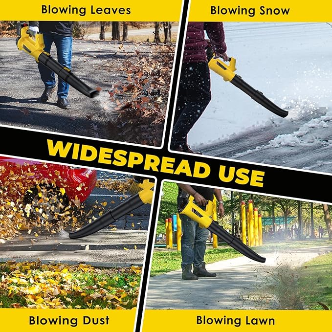 Cordless Leaf Blower with Battery and Charger 540 CFM/170 MPH Electric Blower Cordless 2 X 4.5Ah Lightweight Battery Operated Leaf Blower for Patio Cleaning Lawn Care Debris and Dust