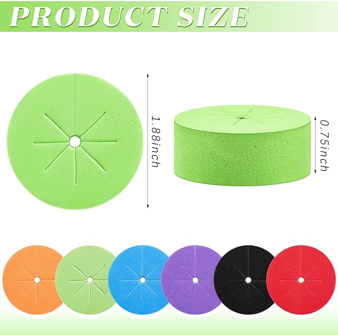 Lallisa 240 Pcs Clone Collars 2 Inch Foam Inserts for Hydroponic Cloning Machines Fits 2 Net Pots Reusable Collars for Hydroponics Plant Germination in DIY Cloner and Clone Machines (Multicolor)