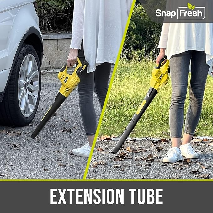SnapFresh Cordless Leaf Blower with Battery &amp Charger 20V Electric Leaf Blower for Lawn Care Battery Powered Leaf Blowers Lightweight for Patio/Yard/Garden Blowing